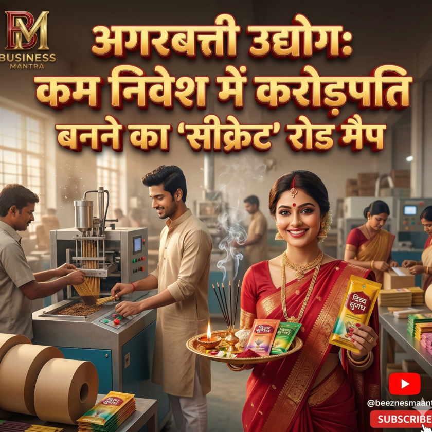 How to start agarbatti business at home in India Agarbatti manufacturing business project report Agarbatti business profit margin Agarbatti making machine price Agarbatti raw material list Hindi Business Maantra official M.K. Majumdar business guide Small manufacturing business ideas 2026