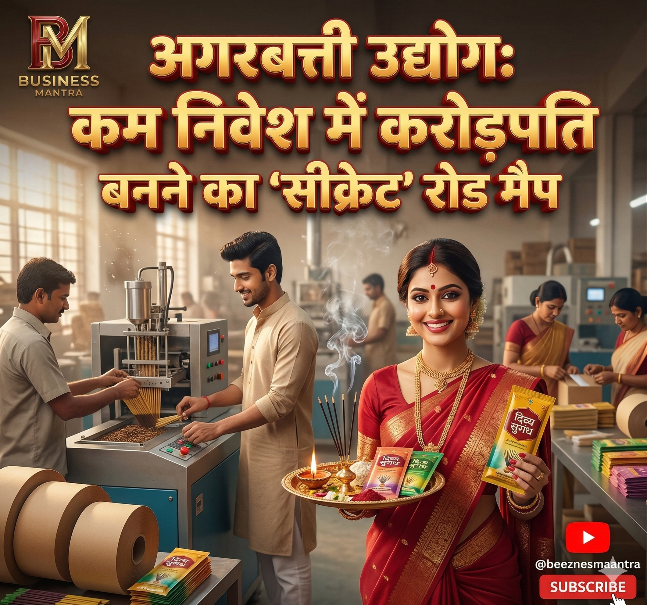How to start agarbatti business at home in India Agarbatti manufacturing business project report Agarbatti business profit margin Agarbatti making machine price Agarbatti raw material list Hindi Business Maantra official M.K. Majumdar business guide Small manufacturing business ideas 2026
